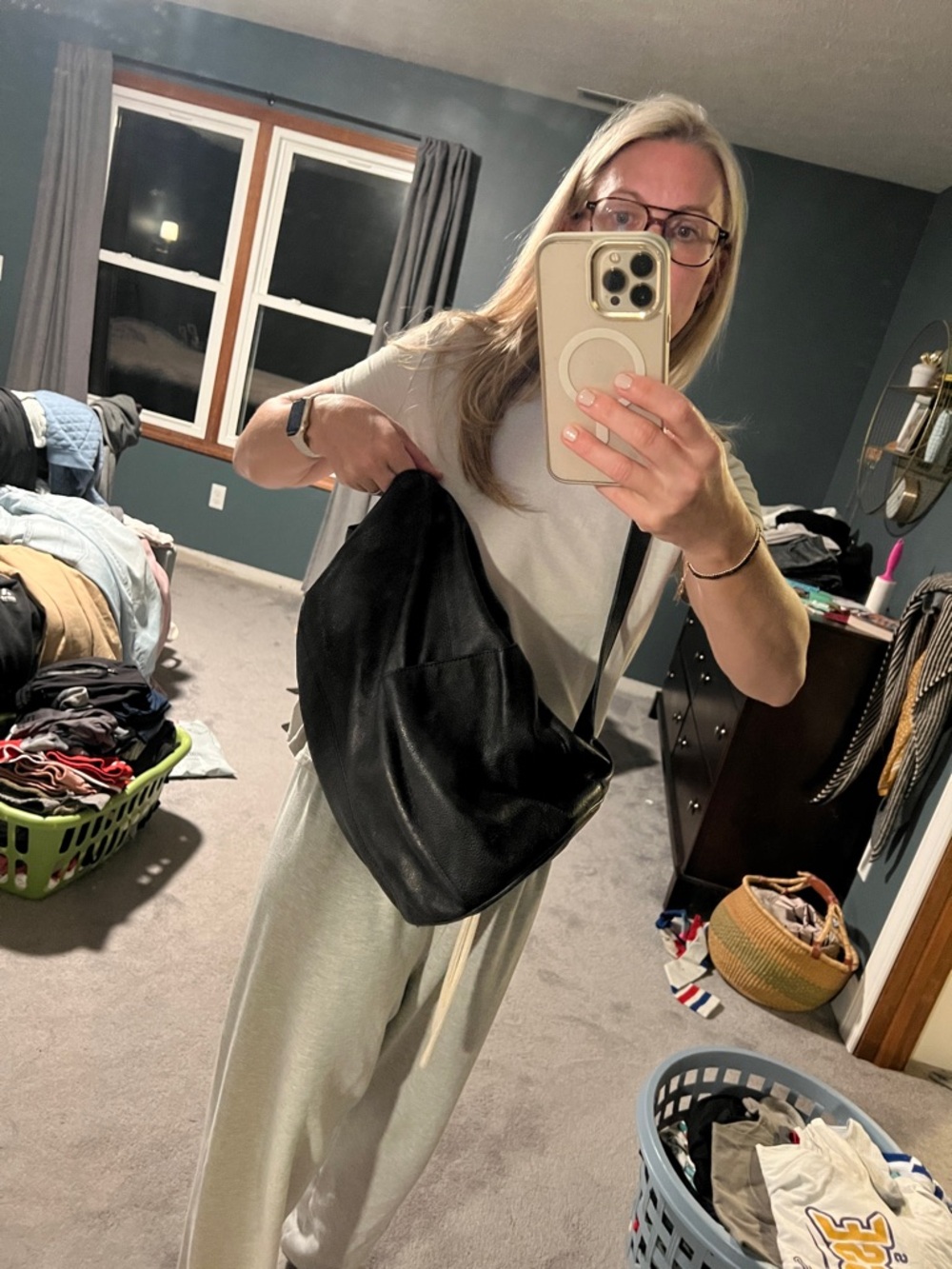 Free People Black Leather Bucket Bag - Picture 7 of 9